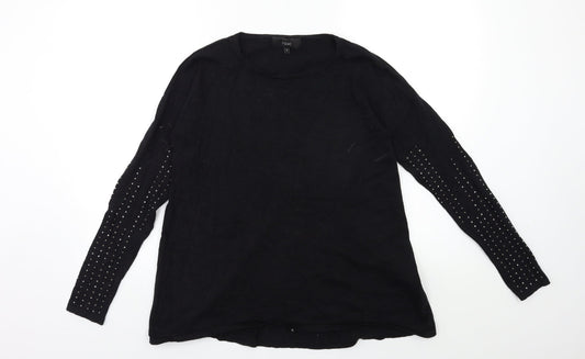 NEXT Womens Black  Knit Pullover Jumper Size 6