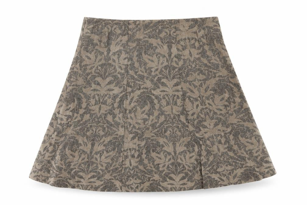 Pretty Woman Womens Grey Floral  A-Line Skirt Size 8