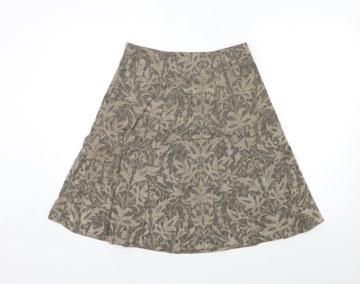 Pretty Woman Womens Grey Floral  A-Line Skirt Size 8