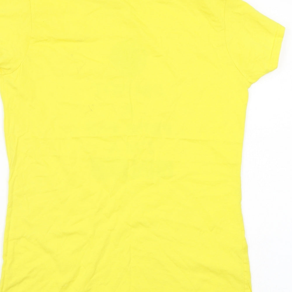 Gildan Womens Yellow   Basic T-Shirt Size L