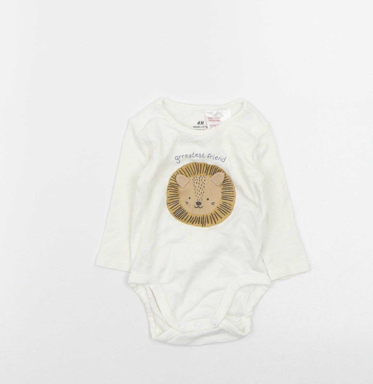 H&M Baby White   Babygrow One-Piece Size 0-3 Months