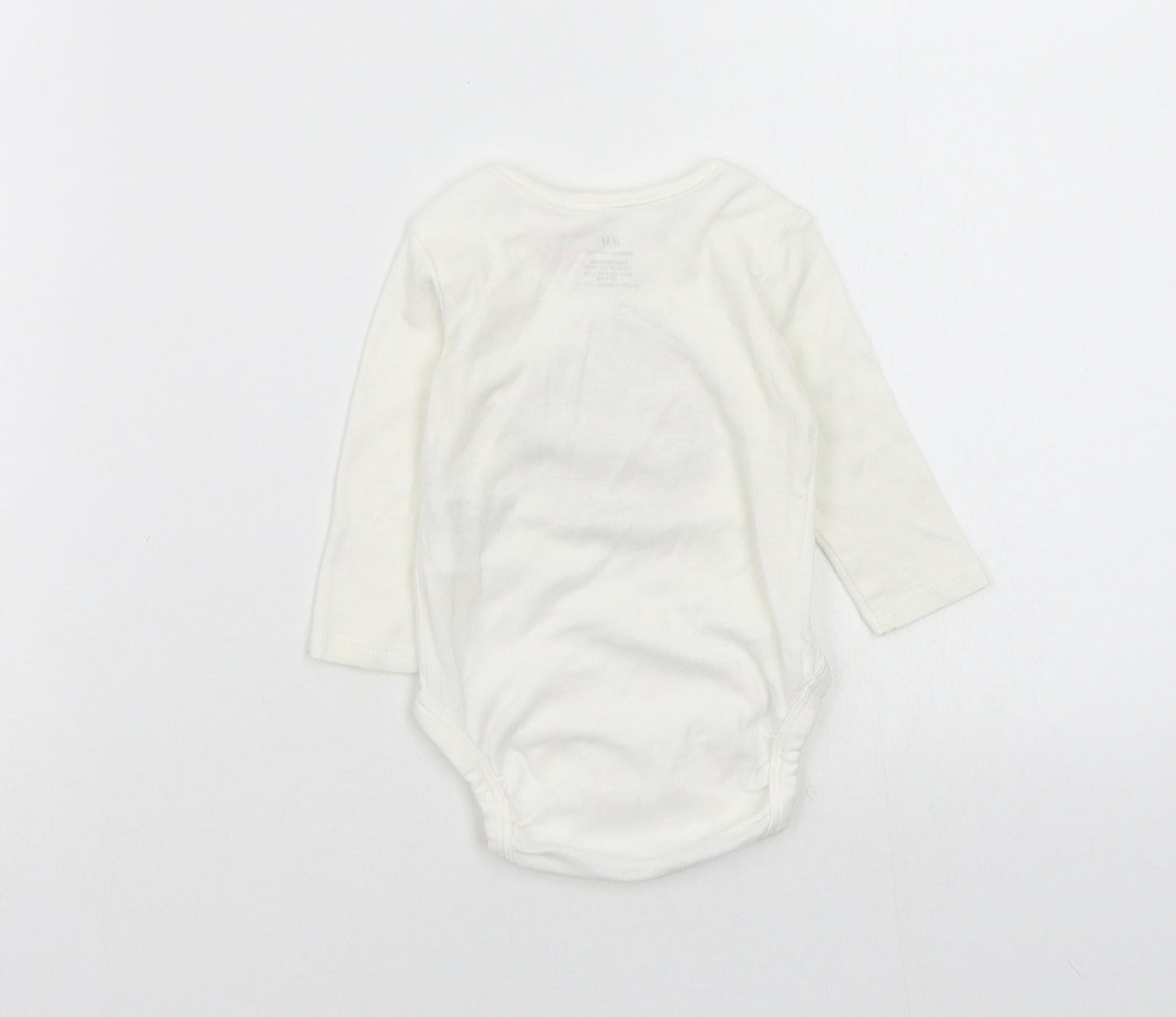 H&M Baby White   Babygrow One-Piece Size 0-3 Months