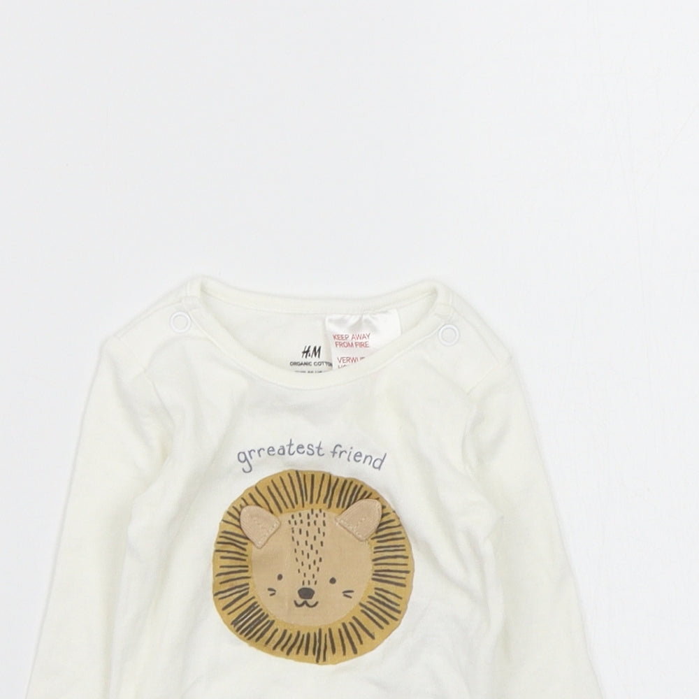 H&M Baby White   Babygrow One-Piece Size 0-3 Months