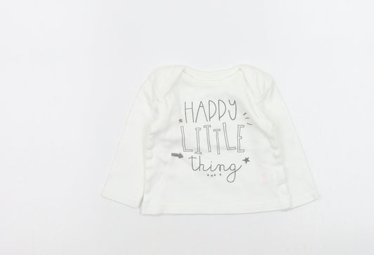Studio Baby White   Basic T-Shirt Size 0-3 Months