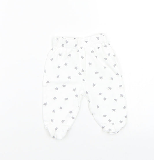 Studio Baby White   Jogger Trousers Size 0-3 Months