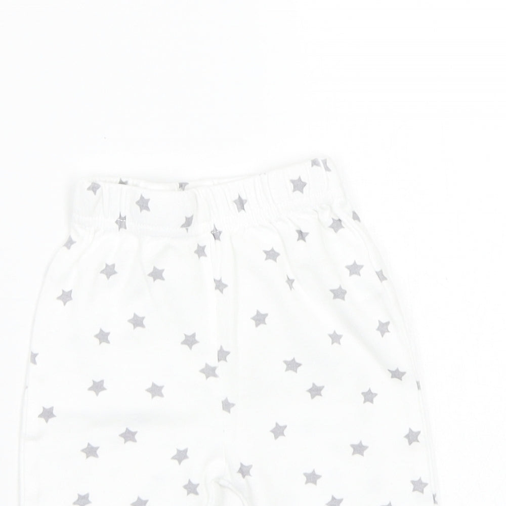 Studio Baby White   Jogger Trousers Size 0-3 Months