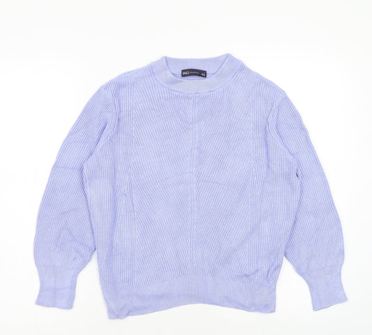 M&S Womens Blue   Pullover Jumper Size S