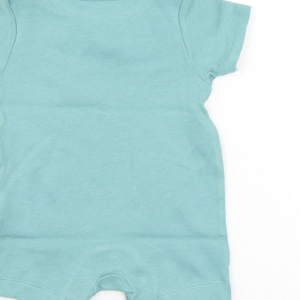 M&S Boys Green   Babygrow One-Piece Size 0-3 Months