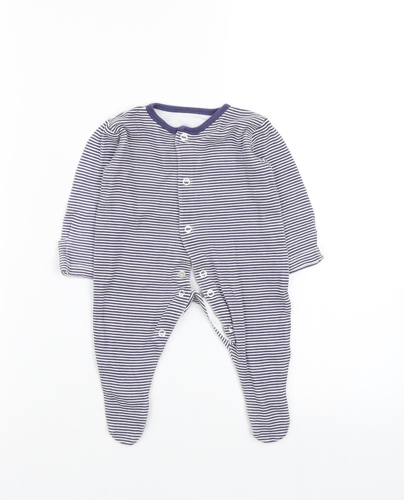 Asda George Boys Multicoloured Striped  Babygrow One-Piece Size 0-3 Months
