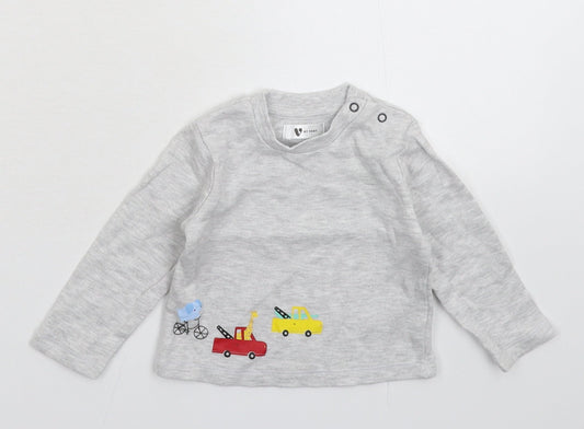 Very Baby Grey   Basic T-Shirt Size 3-6 Months