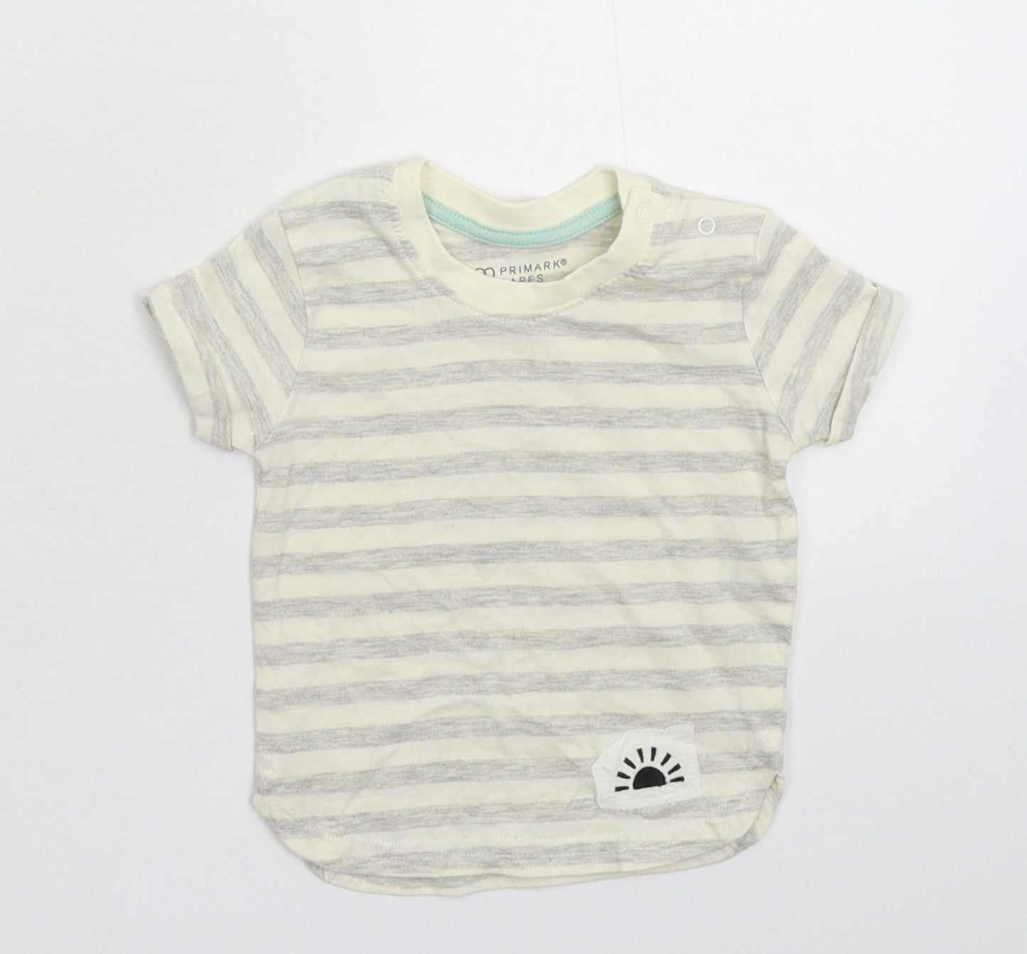 Primark Baby Grey Striped  Basic T-Shirt Size 3-6 Months