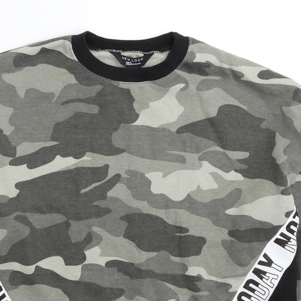 New Look Girls Multicoloured Camouflage  Pullover Sweatshirt Size 14-15 Years