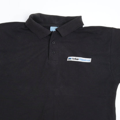 Active Mens Black    Polo Size M