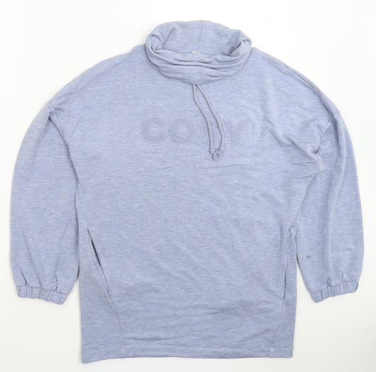Marks and Spencer Womens Blue   Pullover Hoodie Size 10  - Lounge