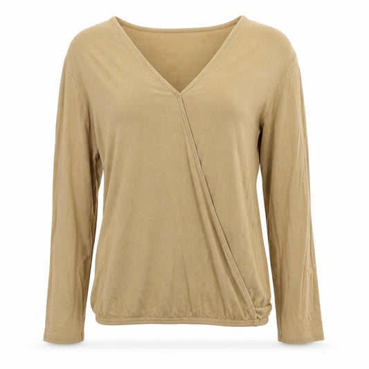Dolls Womens Beige   Basic T-Shirt Size 12