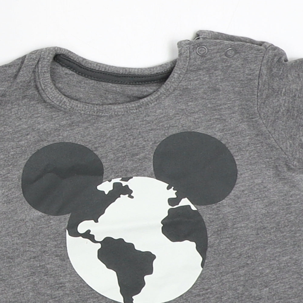 George Boys Grey   Basic T-Shirt Size 6-9 Months