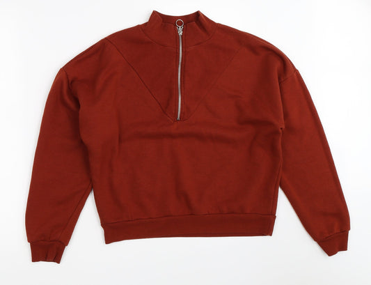 Primark Womens Orange   Henley Sweatshirt Size 10