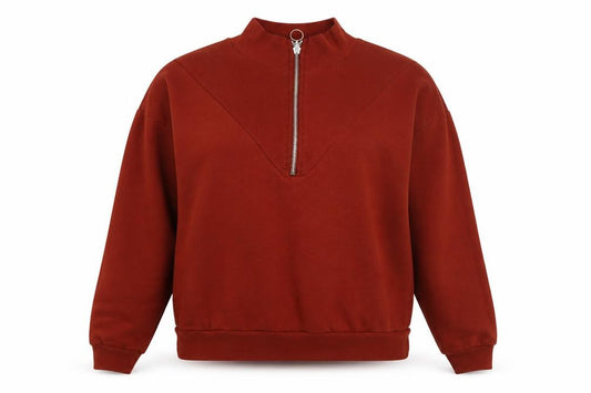 Primark Womens Orange   Henley Sweatshirt Size 10