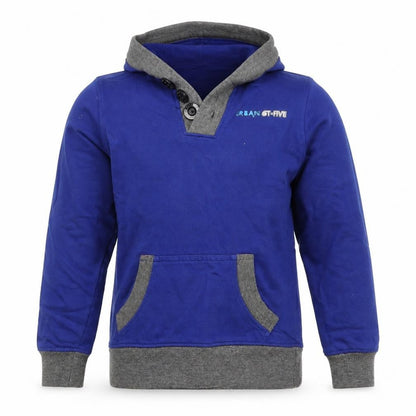 URB65 Boys Blue   Pullover Hoodie Size 8-9 Years