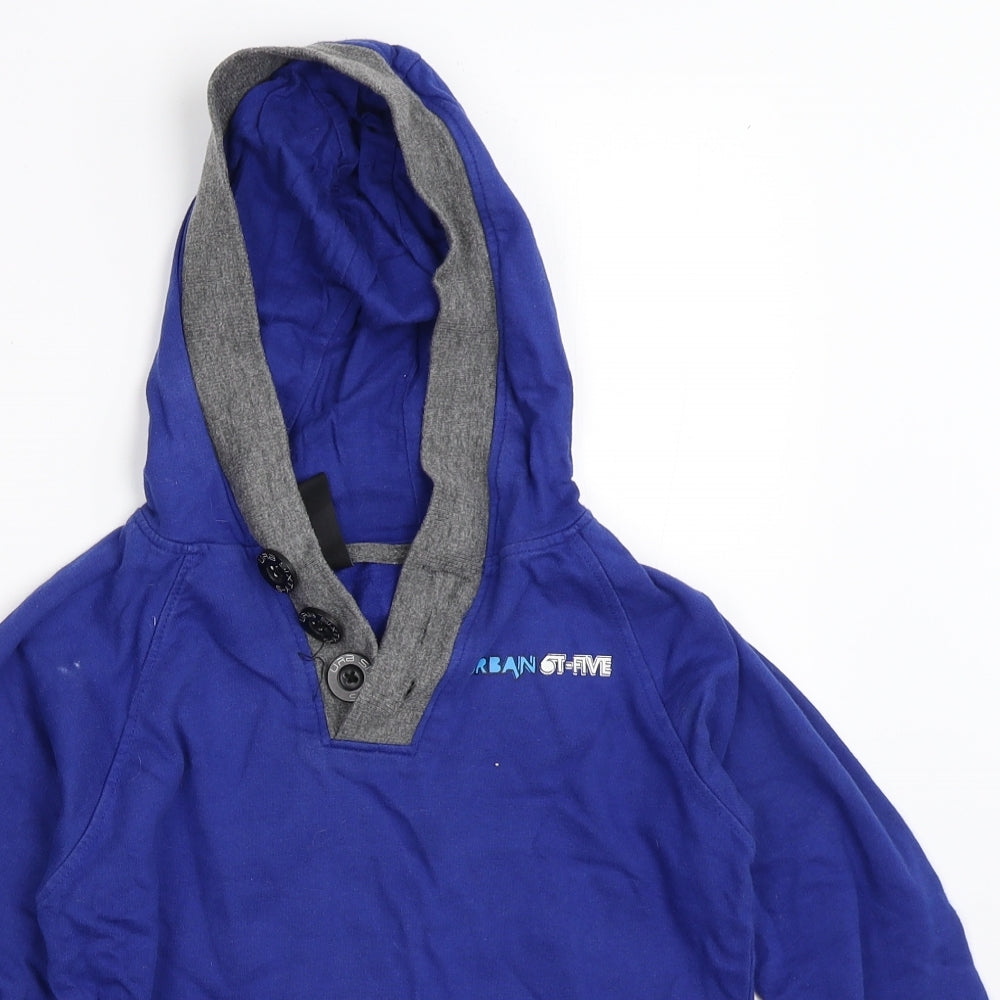 URB65 Boys Blue   Pullover Hoodie Size 8-9 Years