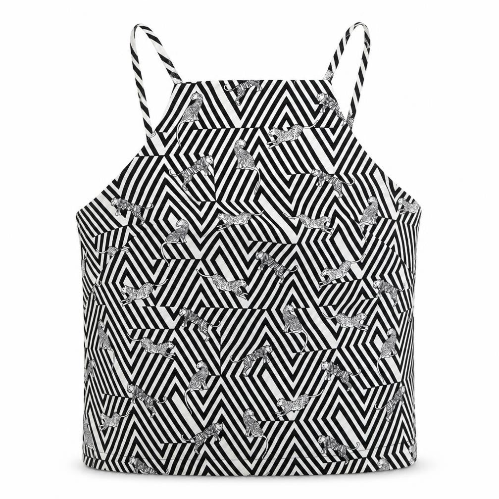 Topshop Womens White Geometric  Basic Blouse Size 8