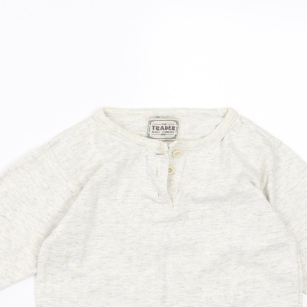 The Trader Jeans Company Boys Ivory   Basic T-Shirt Size 5 Years