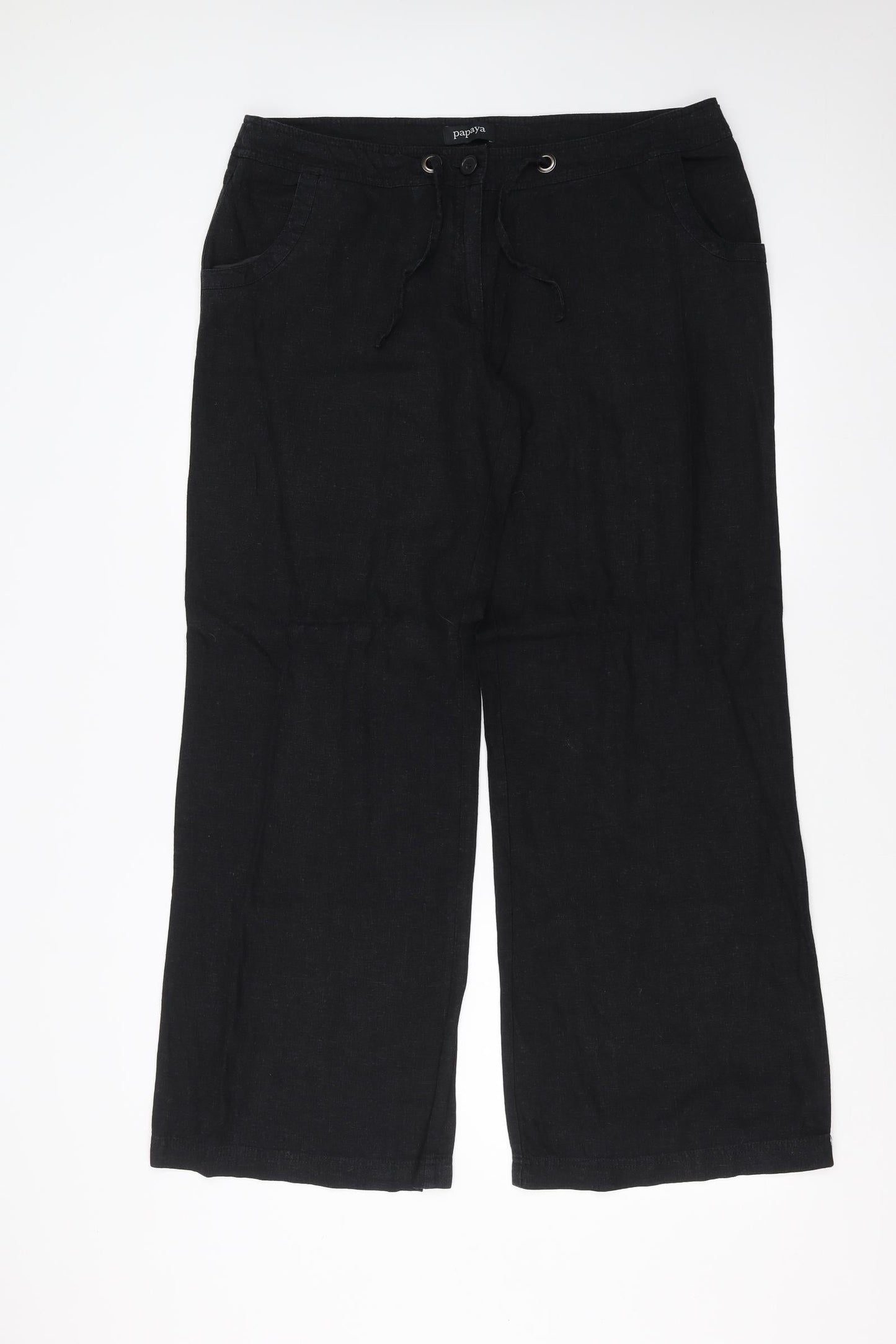 Papaya Womens Black   Trousers  Size 38 in L30 in