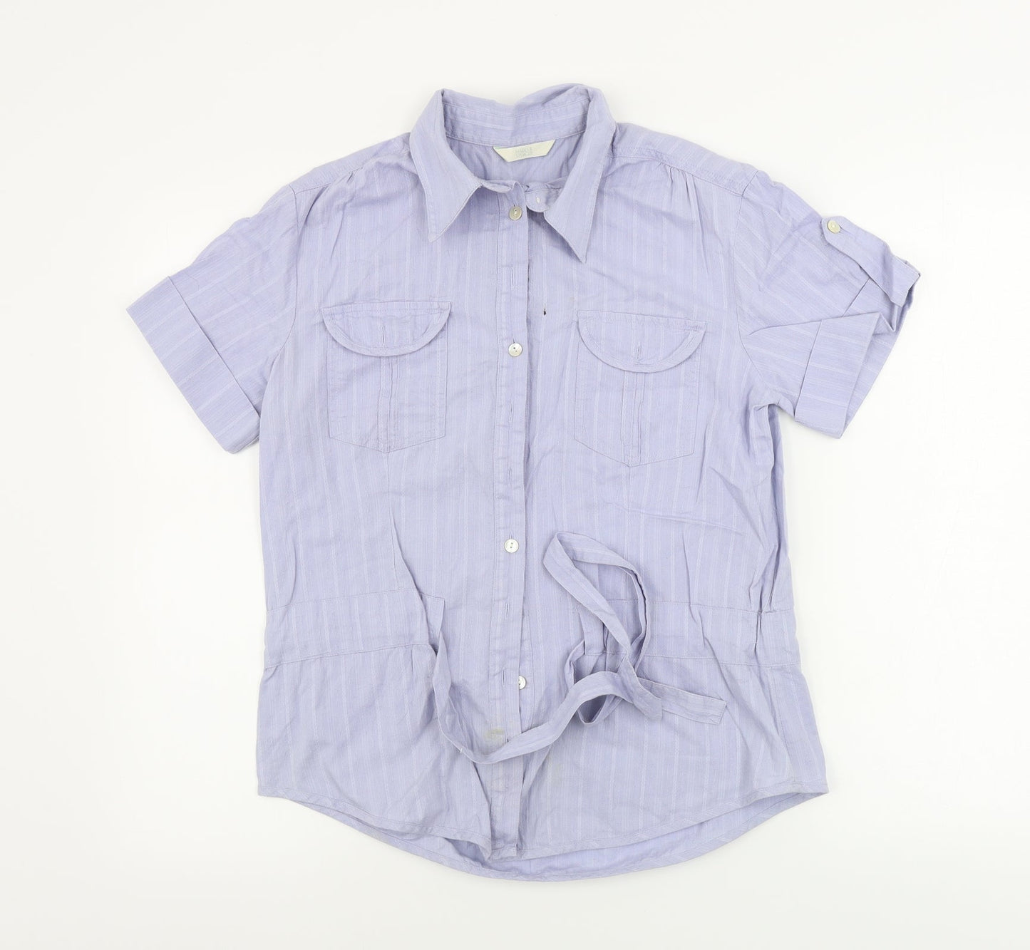 Marks and Spencer  Womens Blue   Basic Button-Up Size 8