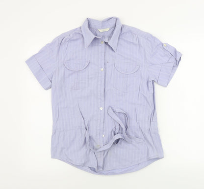 Marks & Spencer  Womens Blue   Basic Button-Up Size 8