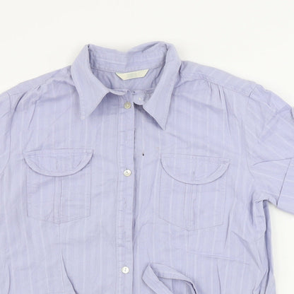 Marks & Spencer  Womens Blue   Basic Button-Up Size 8
