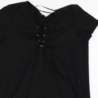 Preloved F&F  Womens Black   A-Line  Size 14 - Detail