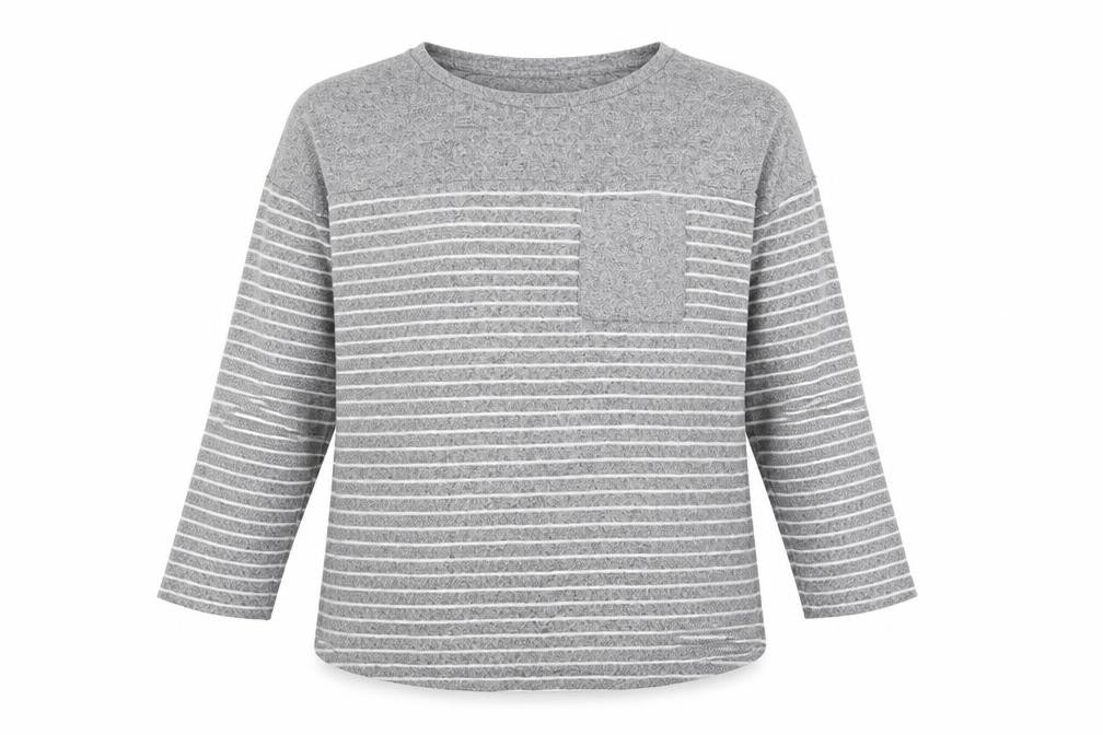 Capsule Womens Grey Striped Pullover Jumper Size 24