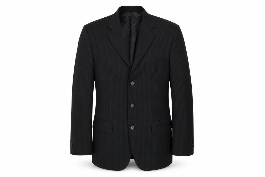 Sovereign  Mens Black Striped  Jacket Blazer Size 38