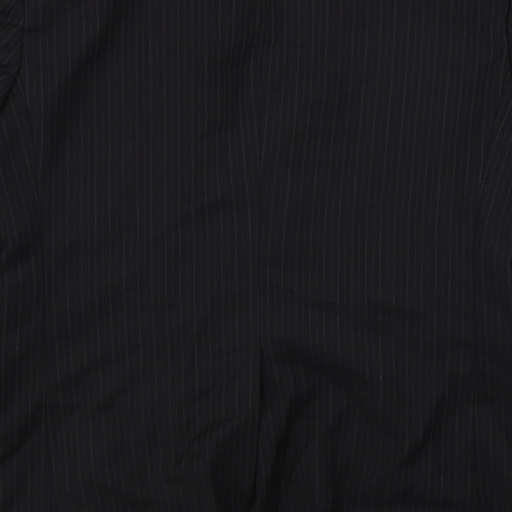 Sovereign  Mens Black Striped  Jacket Blazer Size 38