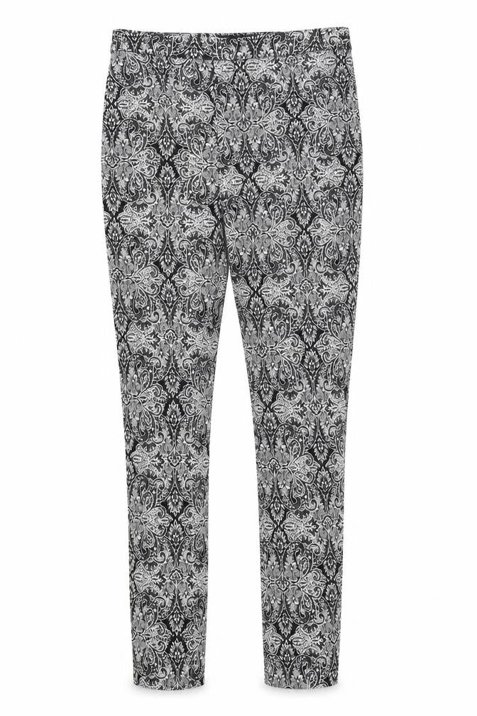 Atmosphere Womens Black Paisley  Trousers  Size 6 L27.5 in
