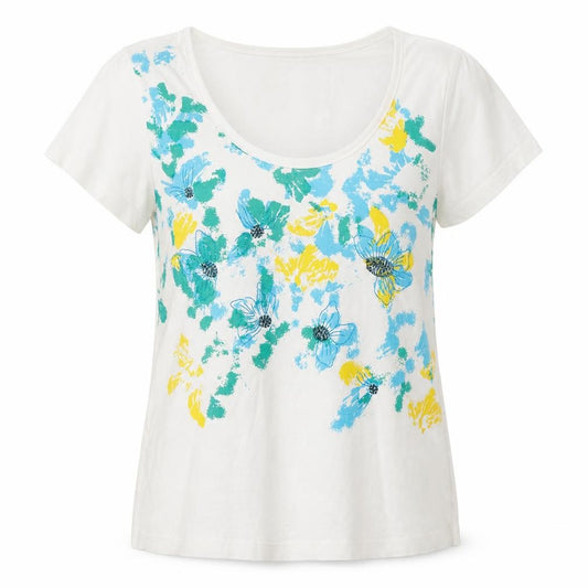 M&Co Womens White   Basic T-Shirt Size XL