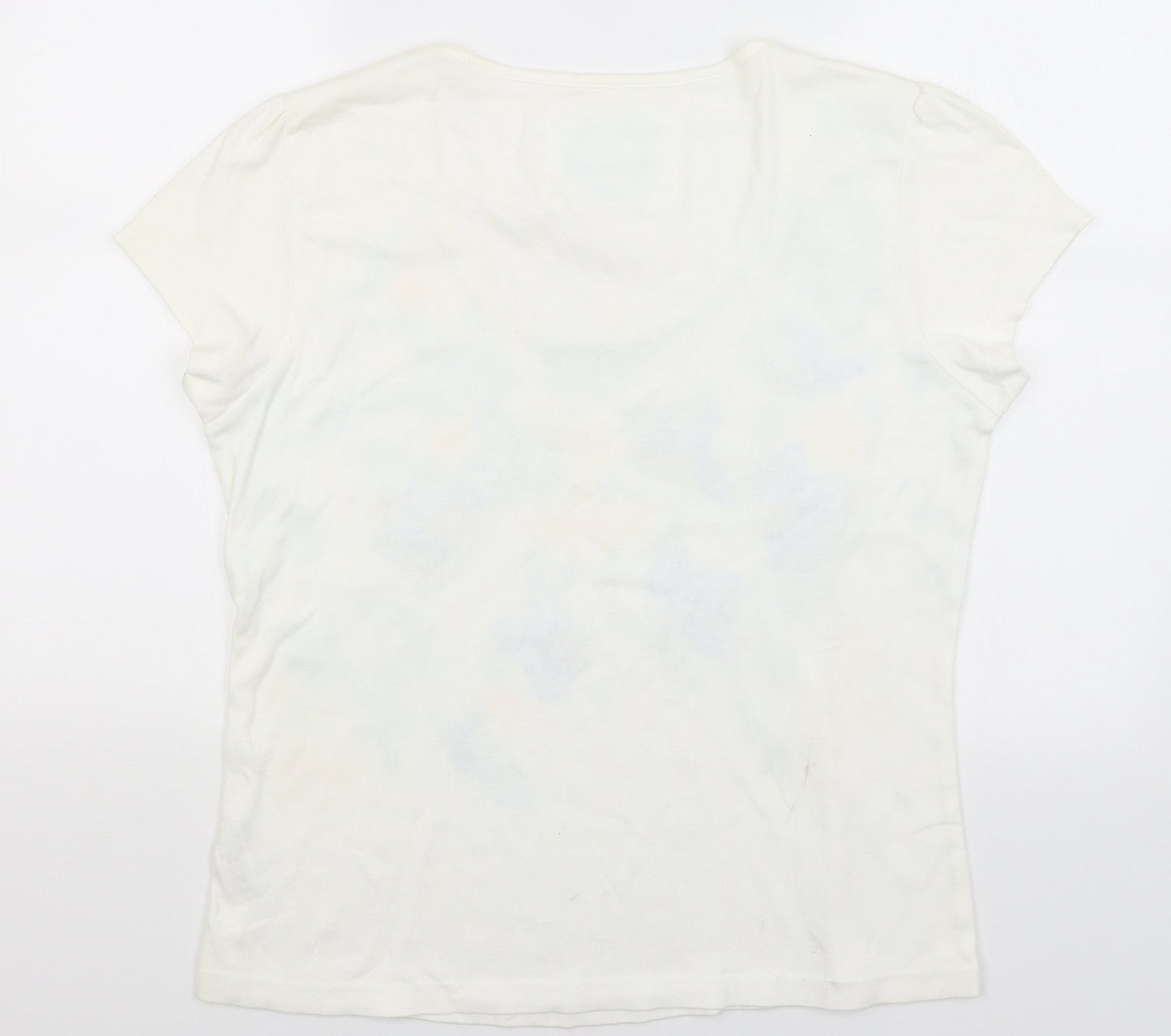 M&Co Womens White   Basic T-Shirt Size XL