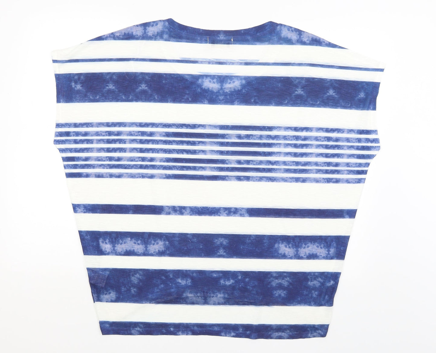 Voulez Vous Womens White Striped  Basic T-Shirt Size M