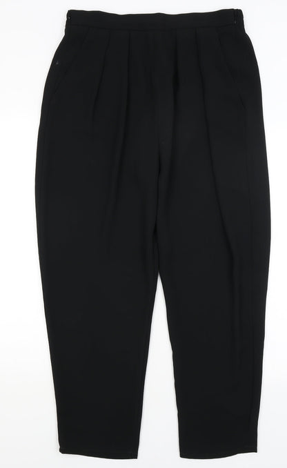 Additional front view of Your Sixth Sense women’s black trousers, size UK 14, 25-inch leg
