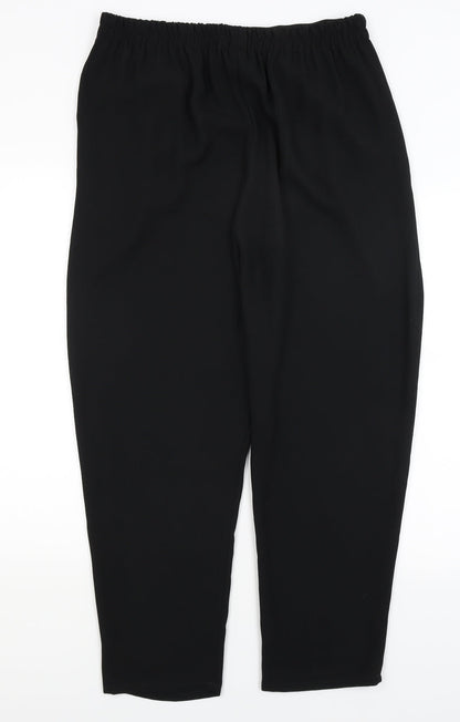Back view of Your Sixth Sense women’s black trousers, size UK 14, 25-inch leg