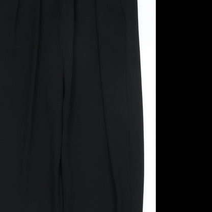 Close-up detail of Your Sixth Sense women’s black trousers, size UK 14, 25-inch leg