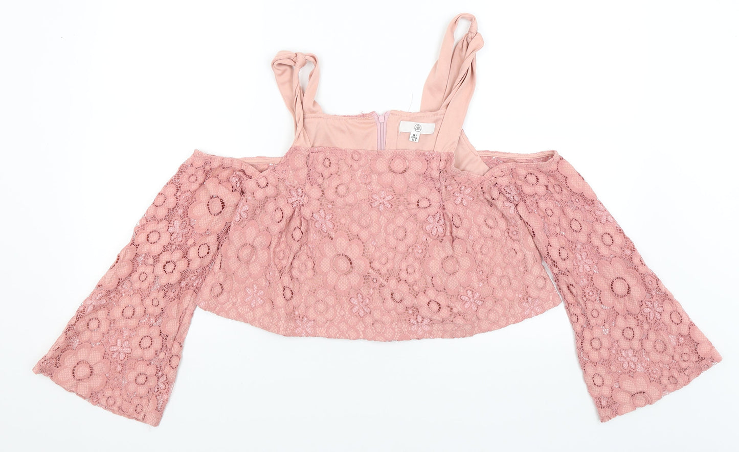 Missguided Womens Pink   Cropped T-Shirt Size 8