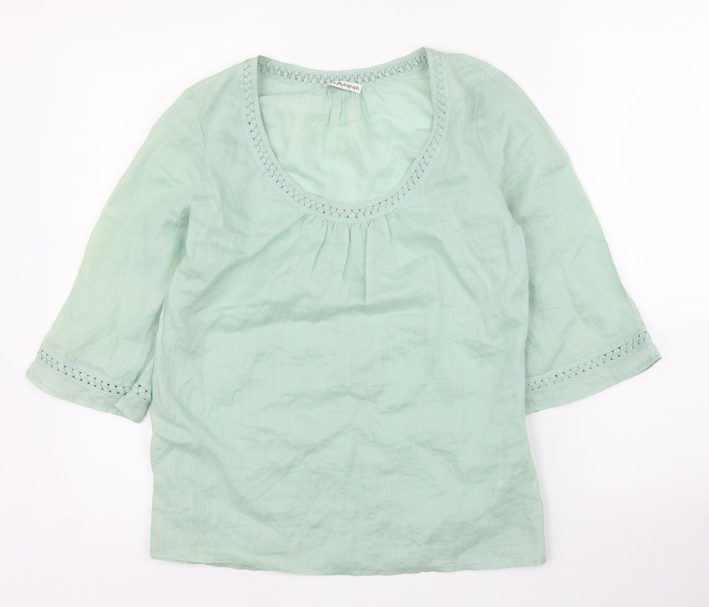 M&S Womens Green   Basic Blouse Size 12