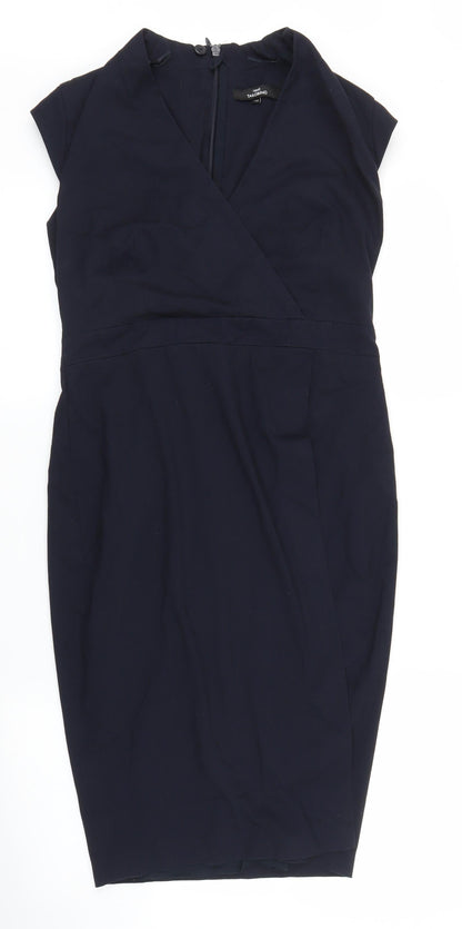 Next Womens Blue   Sheath  Size 10