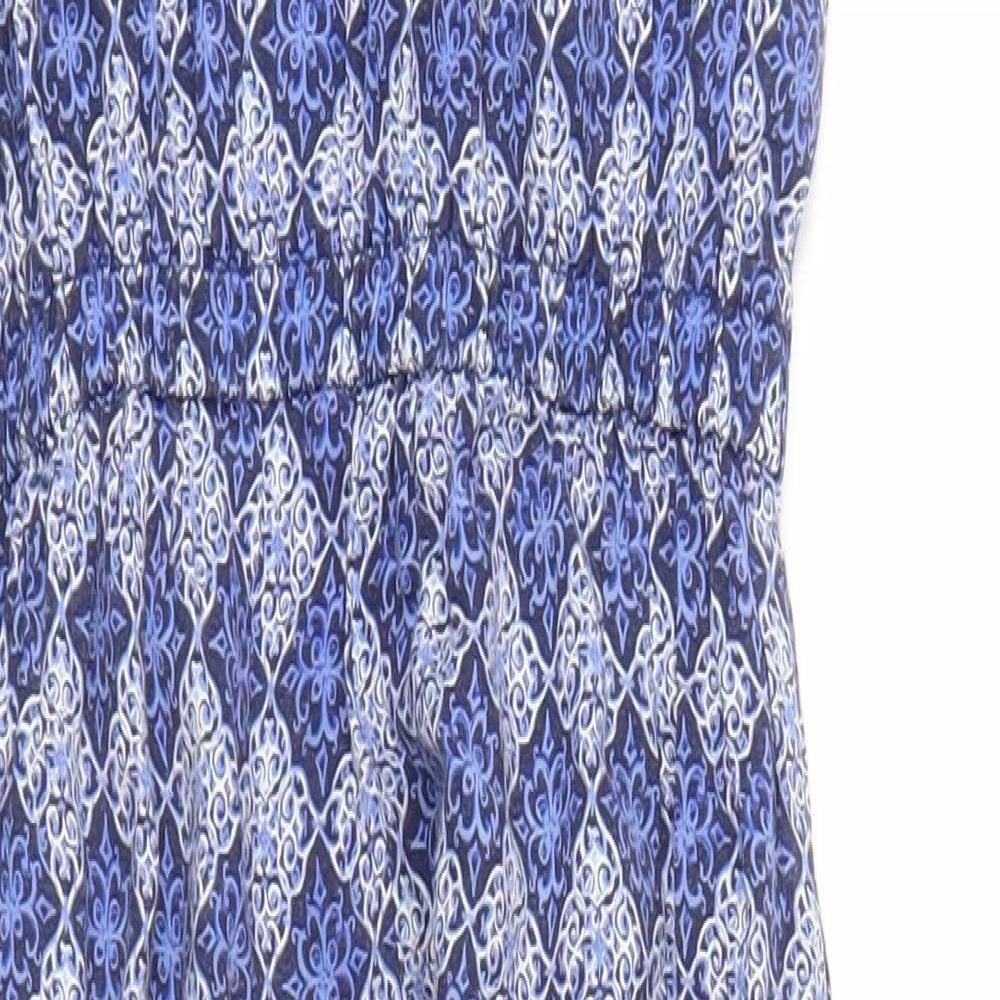 Monsoon Girls Blue Argyle/Diamond  Jumpsuit One-Piece Size 8 Years