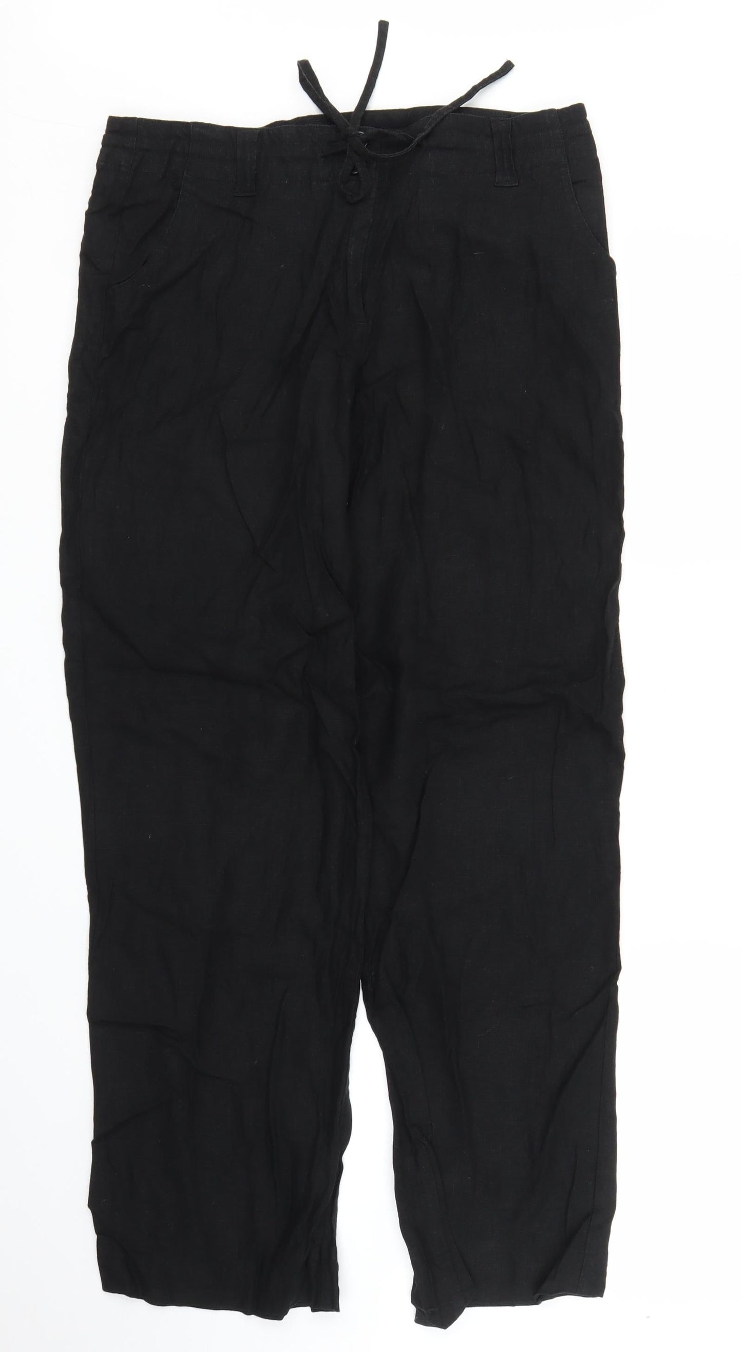 Xe Womens Black   Trousers  Size 12 L28 in