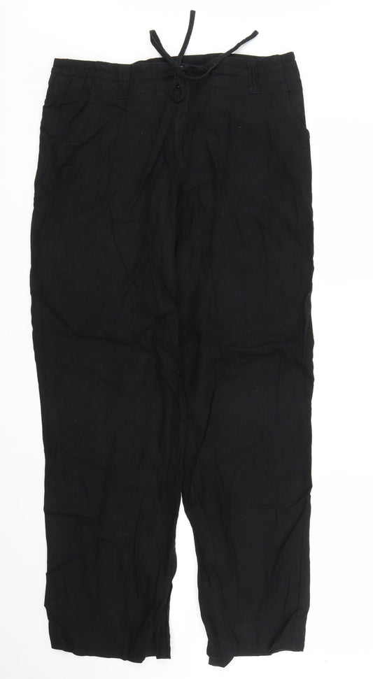 Xe Womens Black   Trousers  Size 12 L28 in