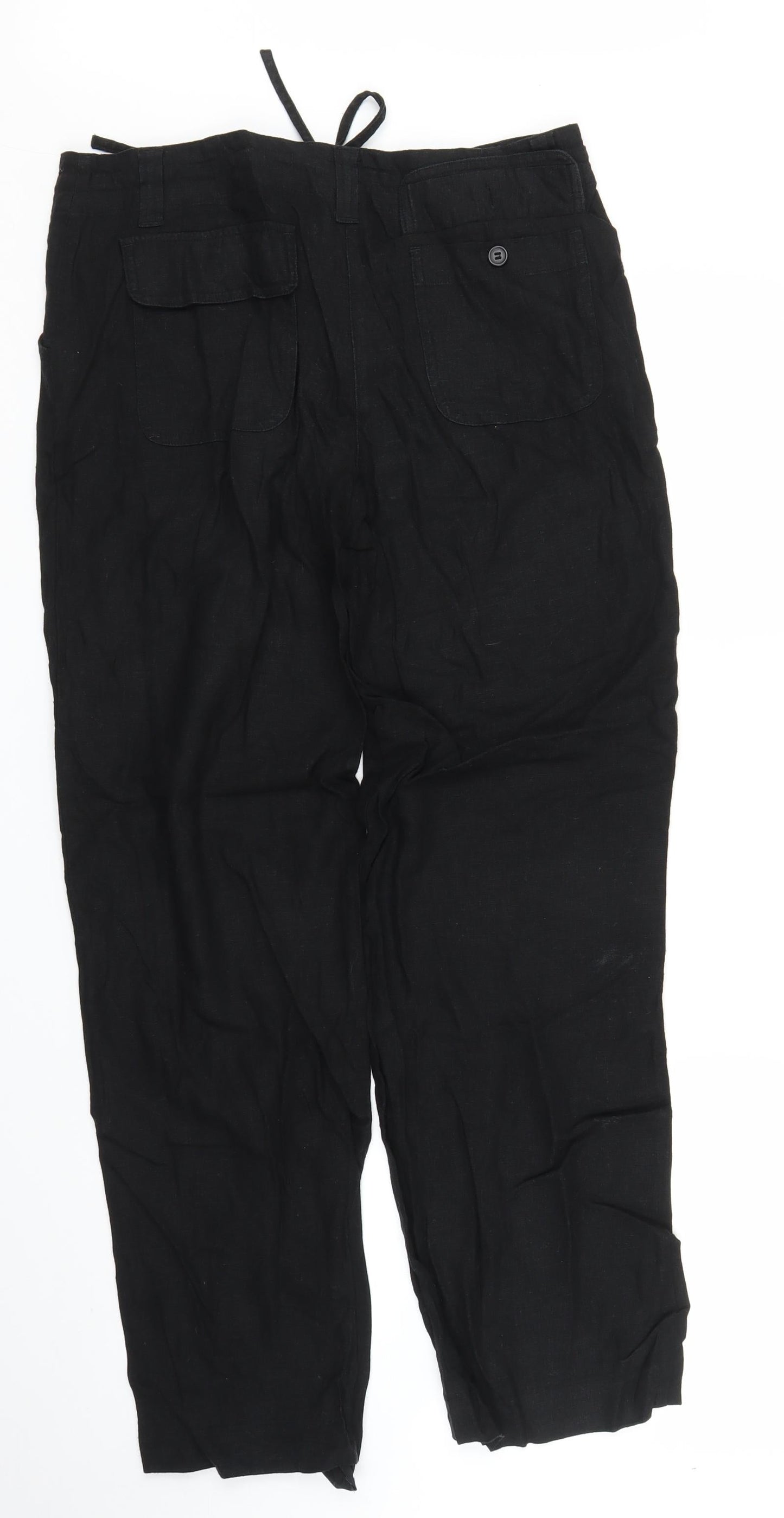 Xe Womens Black   Trousers  Size 12 L28 in