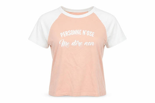 Jennyfer Womens Pink Geometric  Basic T-Shirt Size S