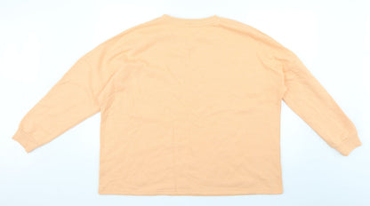 Back view of Papaya men’s orange jumper, size XL